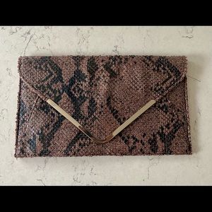Urban Expressions faux snakeskin clutch purse